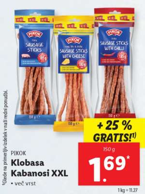 PIKOK Klobasa Kabanosi XXL