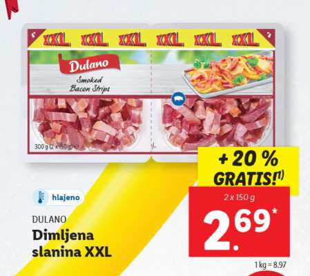 DULANO Dimljena slanina XXL