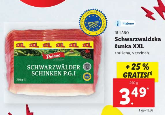 DULANO Schwarzwaldska šunka XXL