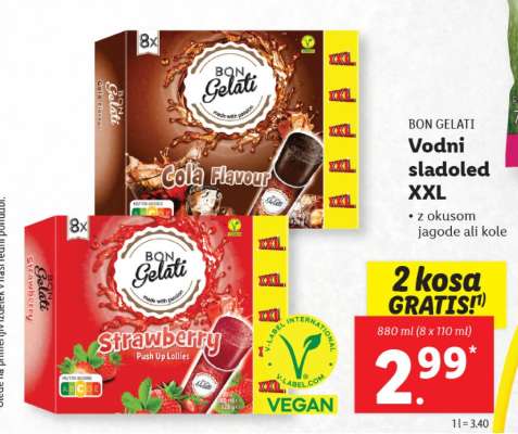 BON GELATI Vodni sladoled XXL