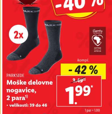 PARKSIDE Moške delovne nogavice, 2 para