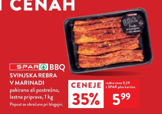 Svinjska rebra v marinadi