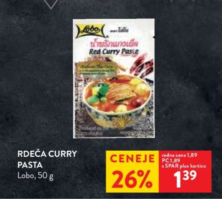 RDEČA CURRY PASTA