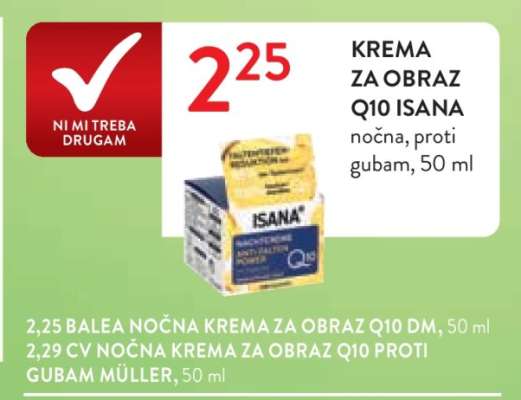 KREMA ZA OBRAZ Q10 ISANA