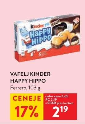 Vafelj Kinder Happy Hippo