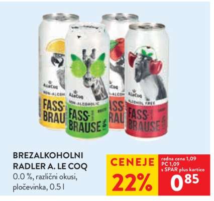Brezalkoholni Radler A. Le Coq