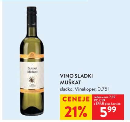 Vino Sladki Muškat
