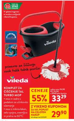 Vileda Komplet za čiščenje tal Turbo Mop