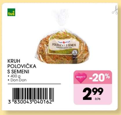 Kruh Polovička s Semeni