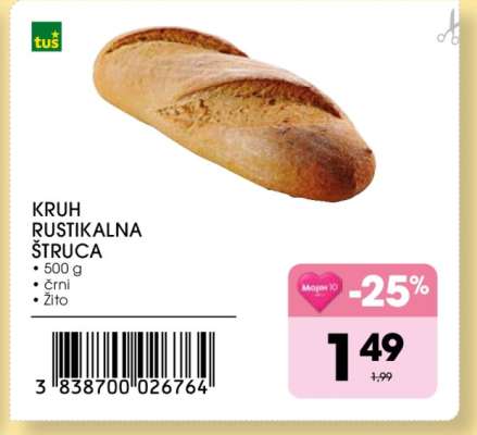 Kruh Rustikalna Štruca