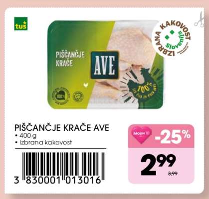 PIŠČANČJE KRAČE AVE