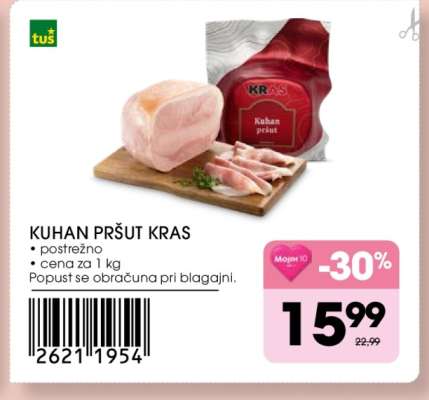 Kuhan pršut Kras