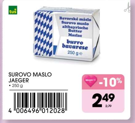 Surovo maslo Jaeger