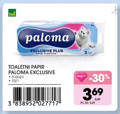 TOALETNI PAPIR PALOMA EXCLUSIVE