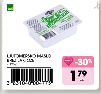 Ljutomersko Maslo Brez Laktoze
