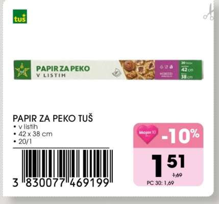 PAPIR ZA PEKO TUŠ