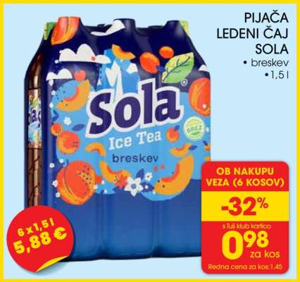 PIJAČA LEDENI ČAJ SOLA