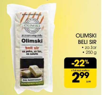 OLIMSKI BELI SIR