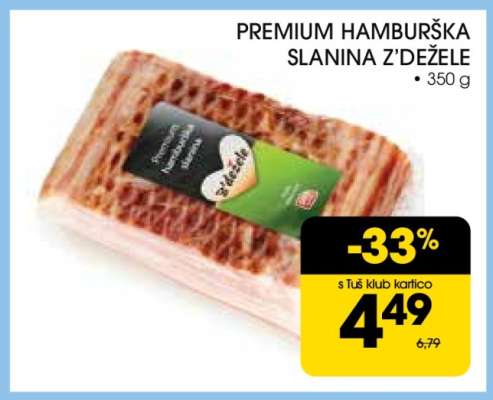 PREMIUM HAMBURŠKA SLANINA Z'DEŽELE