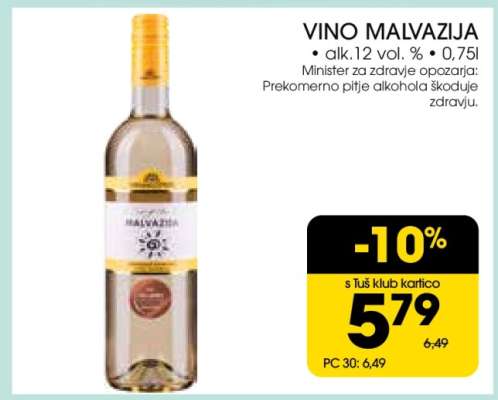 Vino Malvazija