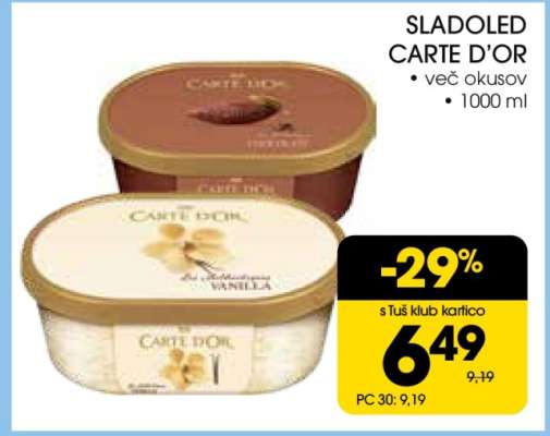 SLADOLED CARTE D'OR