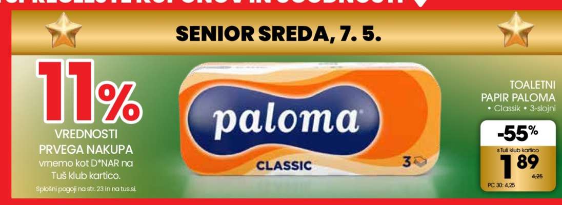 Toaletni papir Paloma