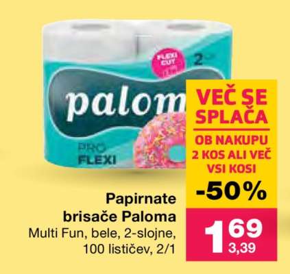 PAPIRNATE BRISAČE PALOMA