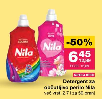 Detergent za občutljivo perilo Nila