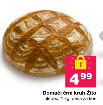 Domači črni kruh Žito