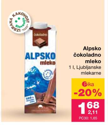 ALPSKO ČOKOLADNO MLEKO