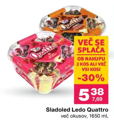 Sladoled Ledo Quattro