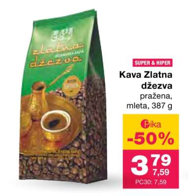 KAVA ZLATNA DŽEZVA