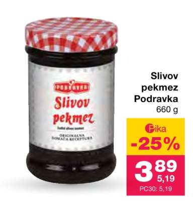 Slivov pekmez Podravka 660 g