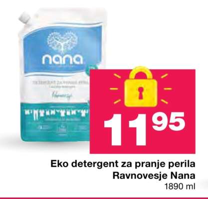 Eko detergent za pranje perila Ravnovesje Nana