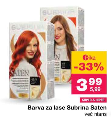 BARVA ZA LASE SUBRINA SATEN