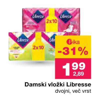 Damski vložki Libresse