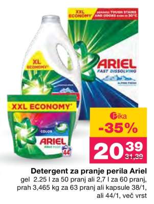 DETERGENT ZA PRANJE PERILA ARIEL