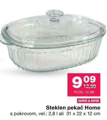 Steklen pekač Home