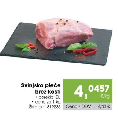 Svinjsko pleče brez kosti