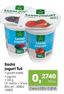 Sadni jogurt Tuš