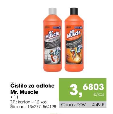 Čistilo za odtoke Mr. Muscle