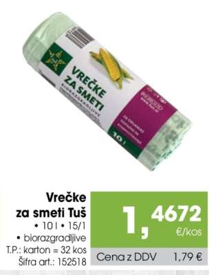 Vrečke za smeti Tuš