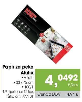 PAPIR ZA PEKO ALUFIX