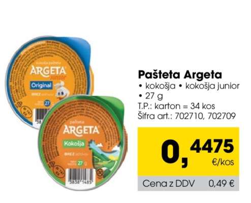 PAŠTETA ARGETA