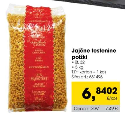 Jajčne Testenine Polžki