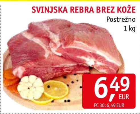 SVINJSKA REBRA BREZ KOŽE