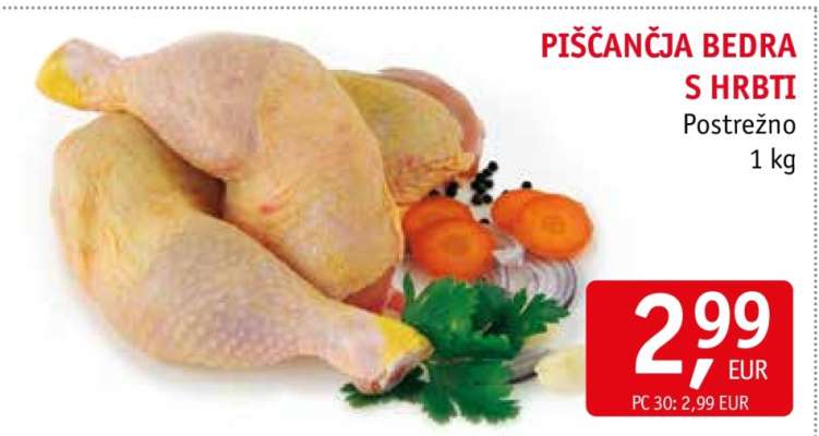PIŠČANČJA BEDRA S HRBTI