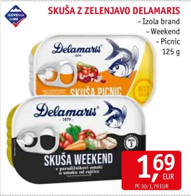 SKUŠA Z ZELENJAVO DELAMARIS
