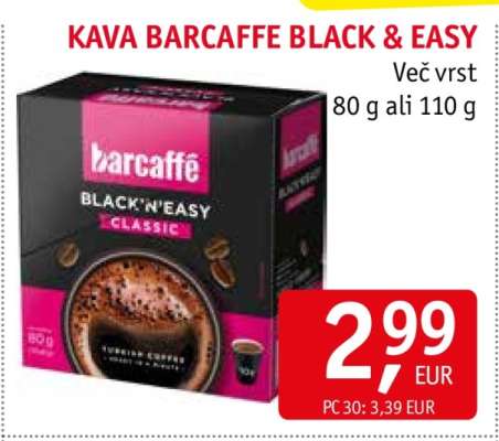 KAVA BARCAFFE BLACK & EASY