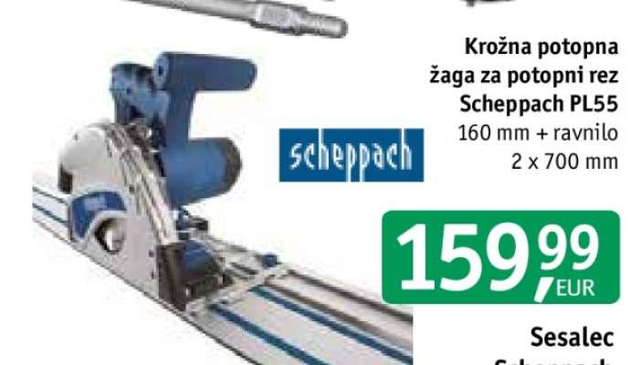 Krožna potopna žaga za potopni rez Scheppach PL55
